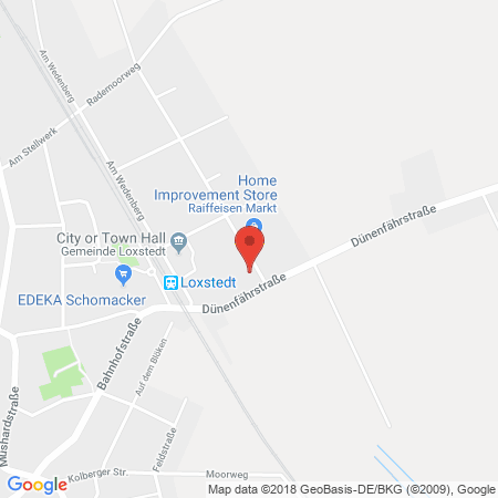 Position der Autogas-Tankstelle: Raiffeisen-warengenossenschaft Lunestedt Eg in 27612, Loxstedt