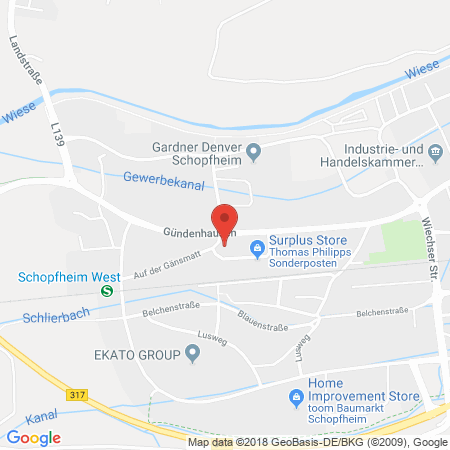Position der Autogas-Tankstelle: Sb Tankstelle in 79650, Schopfheim