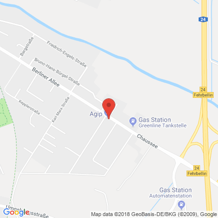 Standort der Tankstelle: Agip Tankstelle in 16833, Fehrbellin