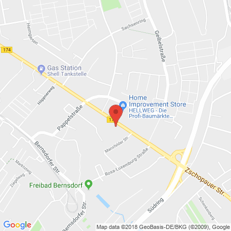 Standort der Tankstelle: ARAL Tankstelle in 09126, Chemnitz
