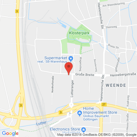 Position der Autogas-Tankstelle: Tankstelle Bono Pick+pay Mitnahmemöbel Gmbh in 37077, Göttingen