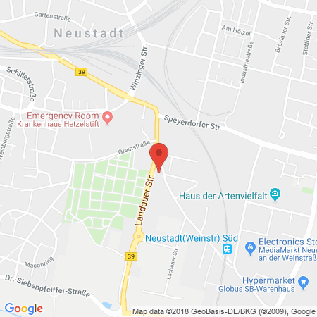 Position der Autogas-Tankstelle: Shell Tankstelle in 67434, Neustadt