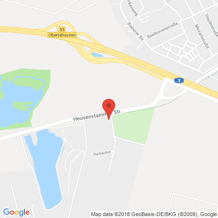 Position der Autogas-Tankstelle: Aral Tankstelle in 63179, Obertshausen
