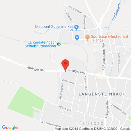 Standort der Tankstelle: ARAL Tankstelle in 76307, Karlsbad