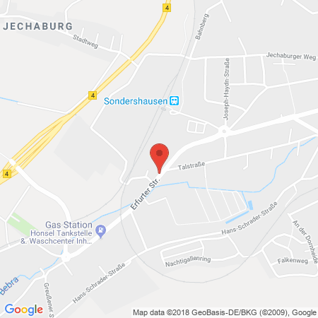 Position der Autogas-Tankstelle: Classic Sondershausen in 99706, Sondershausen