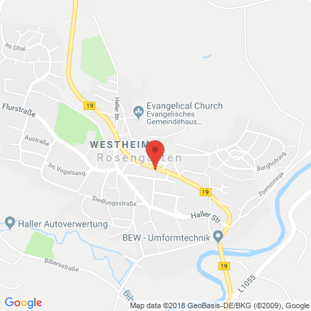 Position der Autogas-Tankstelle: Ld Tankstelle Westheim in 74538, Rosengarten Westheim