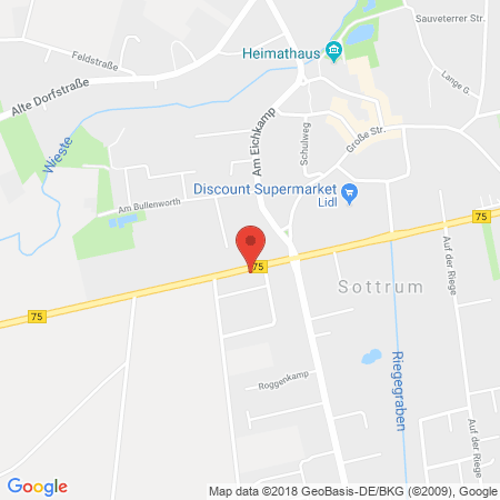 Position der Autogas-Tankstelle: Aral Tankstelle in 27367, Sottrum