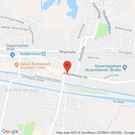 Position der Autogas-Tankstelle: Aral Tankstelle in 83059, Kolbermoor