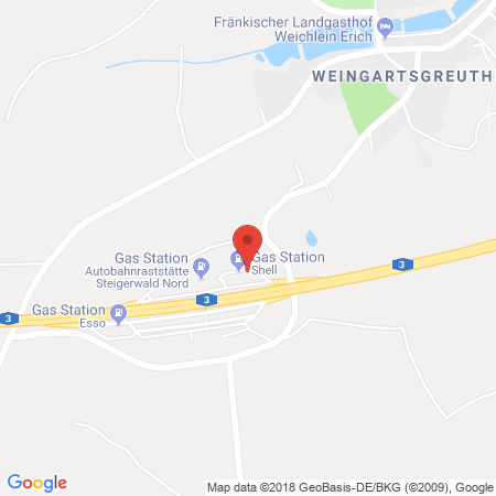 Position der Autogas-Tankstelle: Shell Tankstelle in 96193, Wachenroth