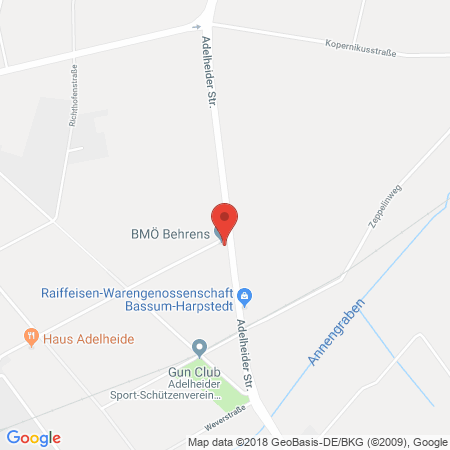 Position der Autogas-Tankstelle: Bmö Tankstelle Behrens in 27755, Delmenhorst