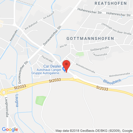 Position der Autogas-Tankstelle: AVIA Tankstelle in 86637, Wertingen