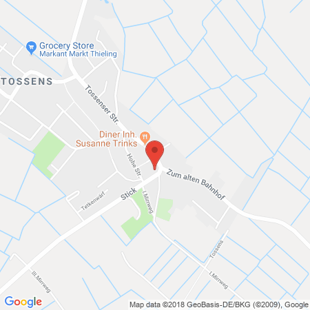 Position der Autogas-Tankstelle: Classic-tankstelle in 26969, Butjadingen-tossens