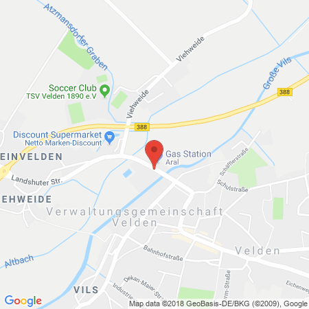 Standort der Tankstelle: ARAL Tankstelle in 84149, Velden