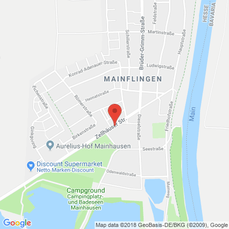 Position der Autogas-Tankstelle: Calpam Tankstelle in 63533, Mainhausen
