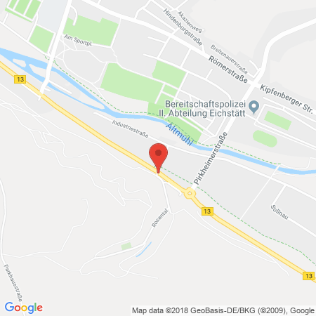 Position der Autogas-Tankstelle: Agip Tankstelle in 85072, Eichstaett