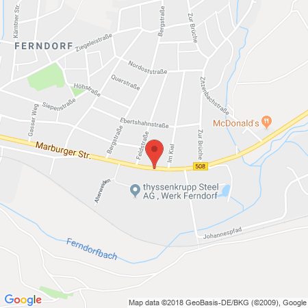 Position der Autogas-Tankstelle: Star Tankstelle in 57223, Kreuztal