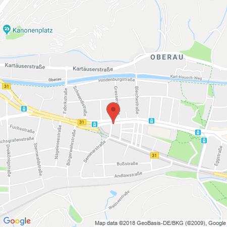 Position der Autogas-Tankstelle: Shell Tankstelle in 79117, Freiburg