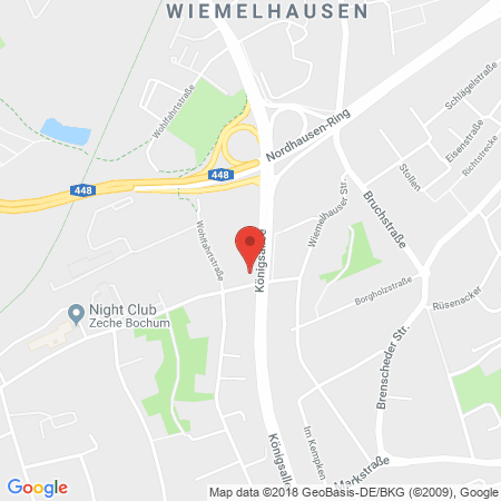 Position der Autogas-Tankstelle: Shell Tankstelle in 44799, Bochum