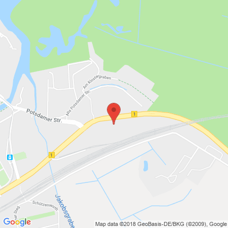 Position der Autogas-Tankstelle: Shell Tankstelle in 14776, Brandenburg