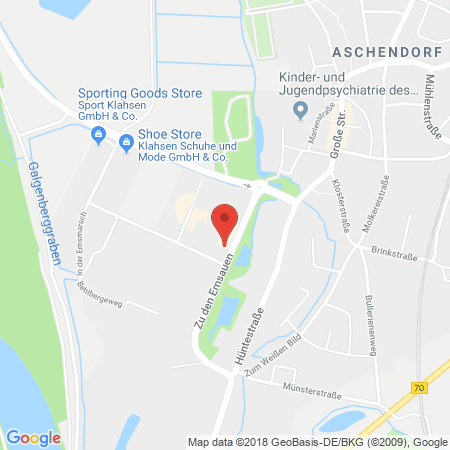 Position der Autogas-Tankstelle: Raiffeisen Emsland-nord Gmbh in 26871, Aschendorf
