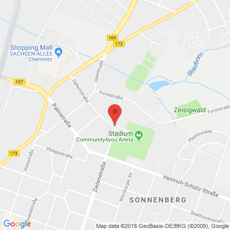 Standort der Tankstelle: STAR Tankstelle in 09130, Chemnitz