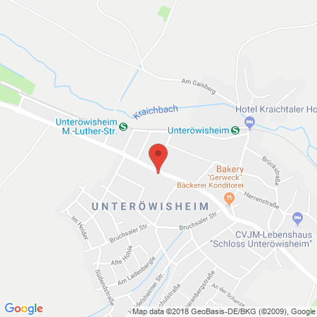 Position der Autogas-Tankstelle: Tk Unteröwisheim 11 in 76703, Kraichtal