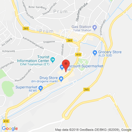 Position der Autogas-Tankstelle: Raiffeisen-waren-gmbh Westeifel in 54595, Prüm