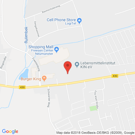 Position der Autogas-Tankstelle: Supermarkt-tankstelle Neumuenster Wasbeker Str. 330 in 24537, Neumuenster