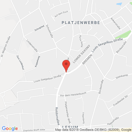 Standort der Autogas Tankstelle: ESSO Platjenwerbe / GMK-Car GmbH in 27721, Bremen-Platjenwerbe
