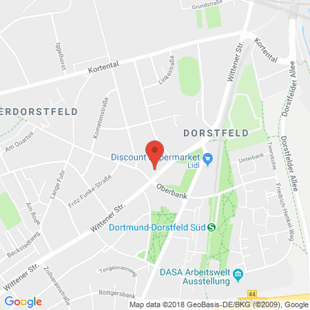 Position der Autogas-Tankstelle: Shell Tankstelle in 44149, Dortmund