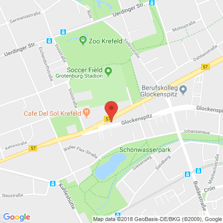Position der Autogas-Tankstelle: Shell Tankstelle in 47809, Krefeld