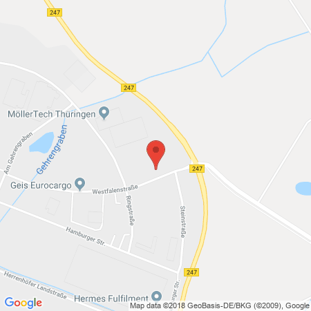 Position der Autogas-Tankstelle: Shell Tankstelle in 99885, Ohrdruf