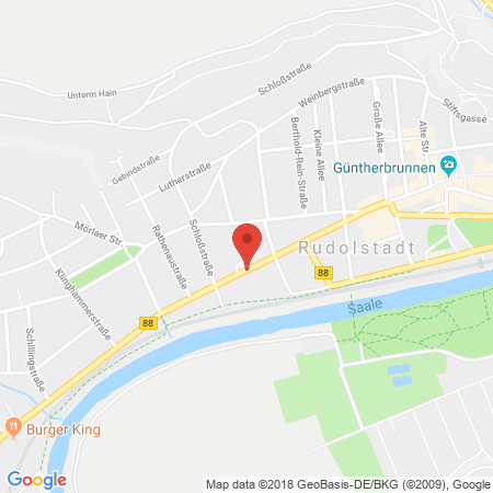 Position der Autogas-Tankstelle: Star Tankstelle in 07407, Rudolstadt