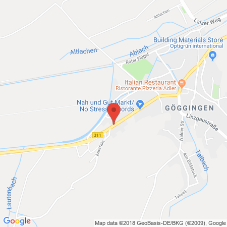 Position der Autogas-Tankstelle: Tankstelle Kern in 72505, Krauchenwies