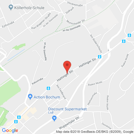 Position der Autogas-Tankstelle: Star Tankstelle in 44879, Bochum