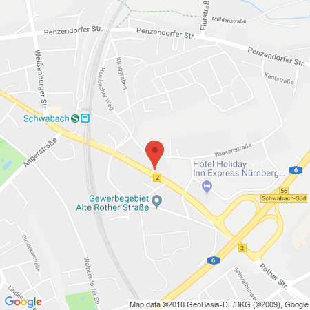 Position der Autogas-Tankstelle: Shell Tankstelle in 91126, Schwabach