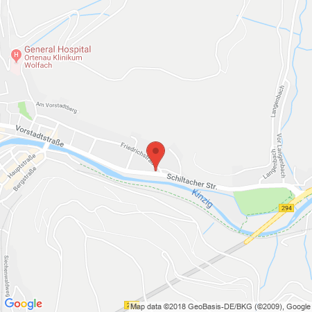 Position der Autogas-Tankstelle: Bft in 77709, Wolfach