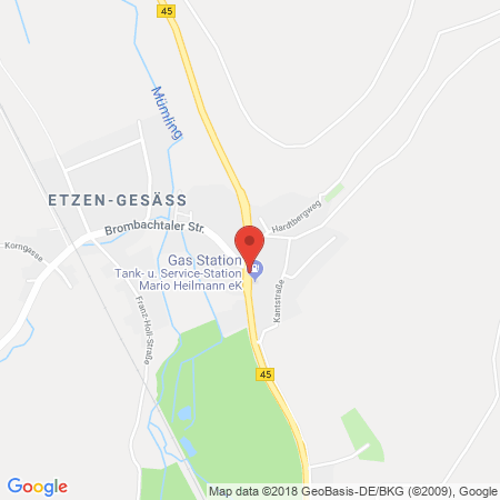Standort der Autogas Tankstelle: Bft-Tank- und Service-Station Heilmann in 64732, Bad König, OT Etzen-Gesäß