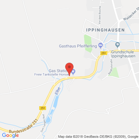 Position der Autogas-Tankstelle: Honsel Ts Ippinghausen in 34466, Wolfhagen - Ippinghausen