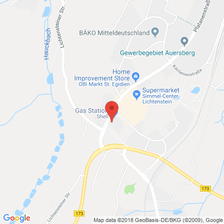 Position der Autogas-Tankstelle: Shell Tankstelle in 09350, Lichtenstein