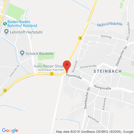 Position der Autogas-Tankstelle: Aral Tankstelle in 76534, Baden-baden