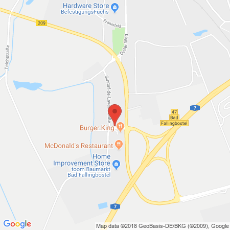 Position der Autogas-Tankstelle: Raiffeisen Centralheide Eg in 29683, Bad Fallingbostel