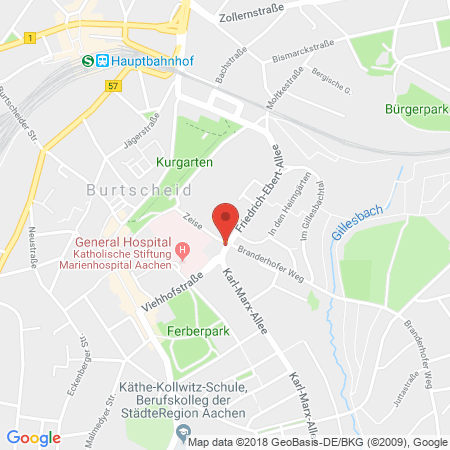 Position der Autogas-Tankstelle: Aral Tankstelle in 52066, Aachen
