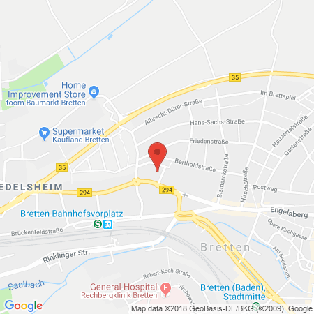 Standort der Tankstelle: BFT Tankstelle in 75015, Bretten