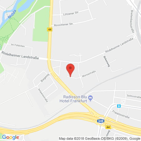 Position der Autogas-Tankstelle: Gase-Soboth in 60486, Frankfurt-Bockenheim