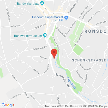 Position der Autogas-Tankstelle: Esso Tankstelle in 42369, Wuppertal