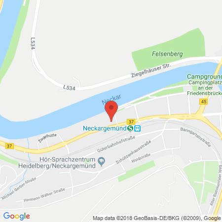 Position der Autogas-Tankstelle: Shell Tankstelle in 69151, Neckargemuend