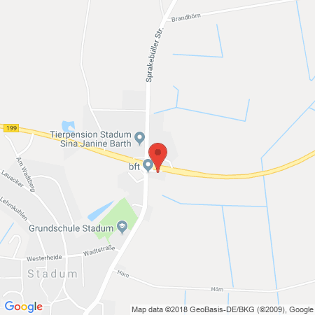 Position der Autogas-Tankstelle: Bft-willer Station 176 in 25917, Stadum