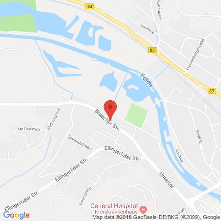Position der Autogas-Tankstelle: AVIA Tankstelle in 36199, Rotenburg An Der Fulda