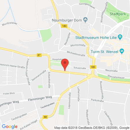 Position der Autogas-Tankstelle: Firma Udo Melzer in 06618, Naumburg